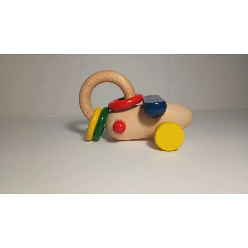 Vintage Selecta Spielzeug Wooden Plane Baby Toy Made In Germany